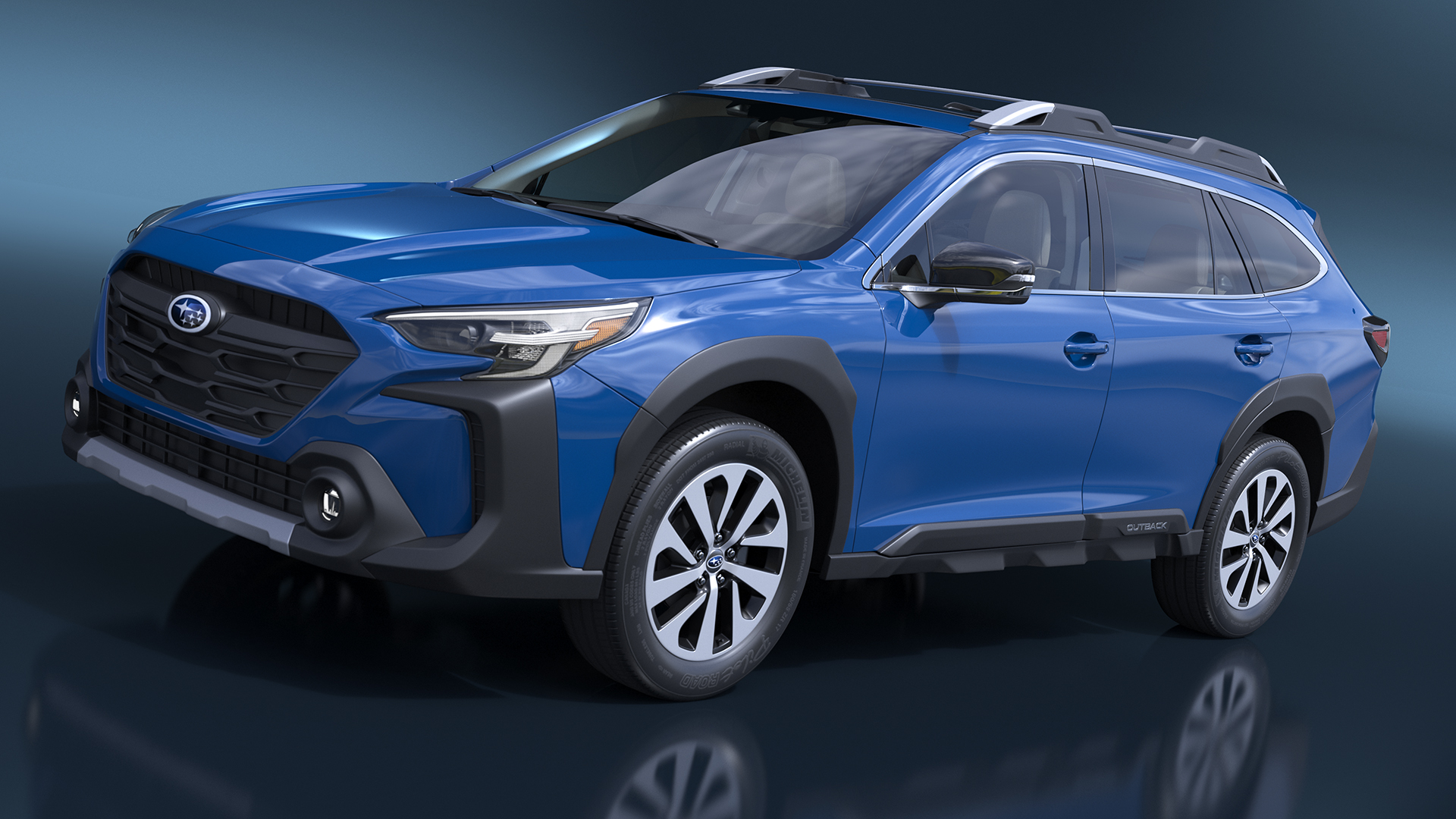 3D model Subaru Outback 2025 Blue Simplified