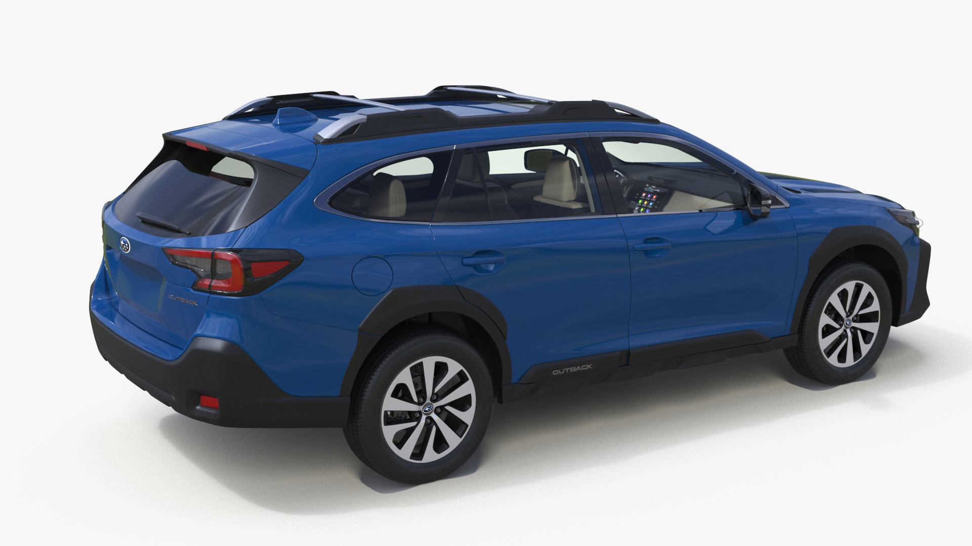 3D model Subaru Outback 2025 Blue Simplified