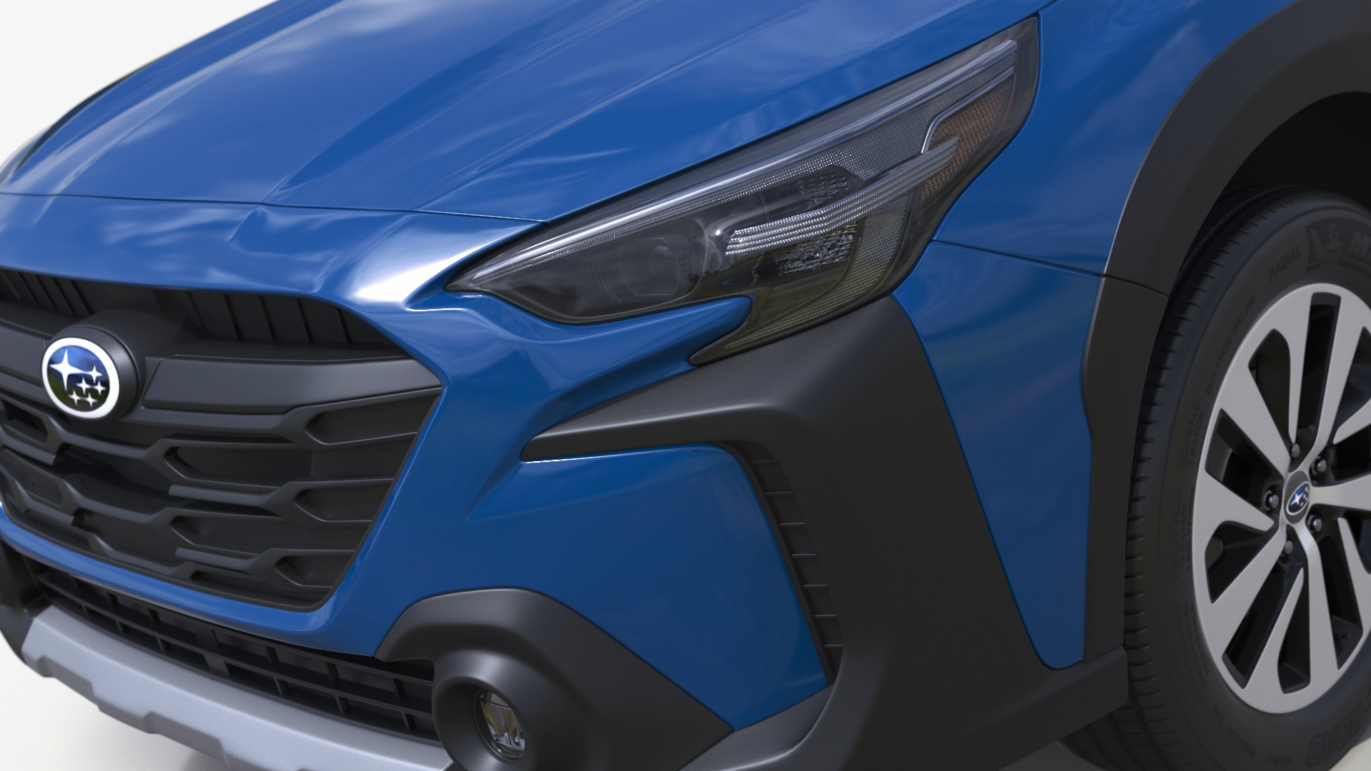 3D model Subaru Outback 2025 Blue Simplified