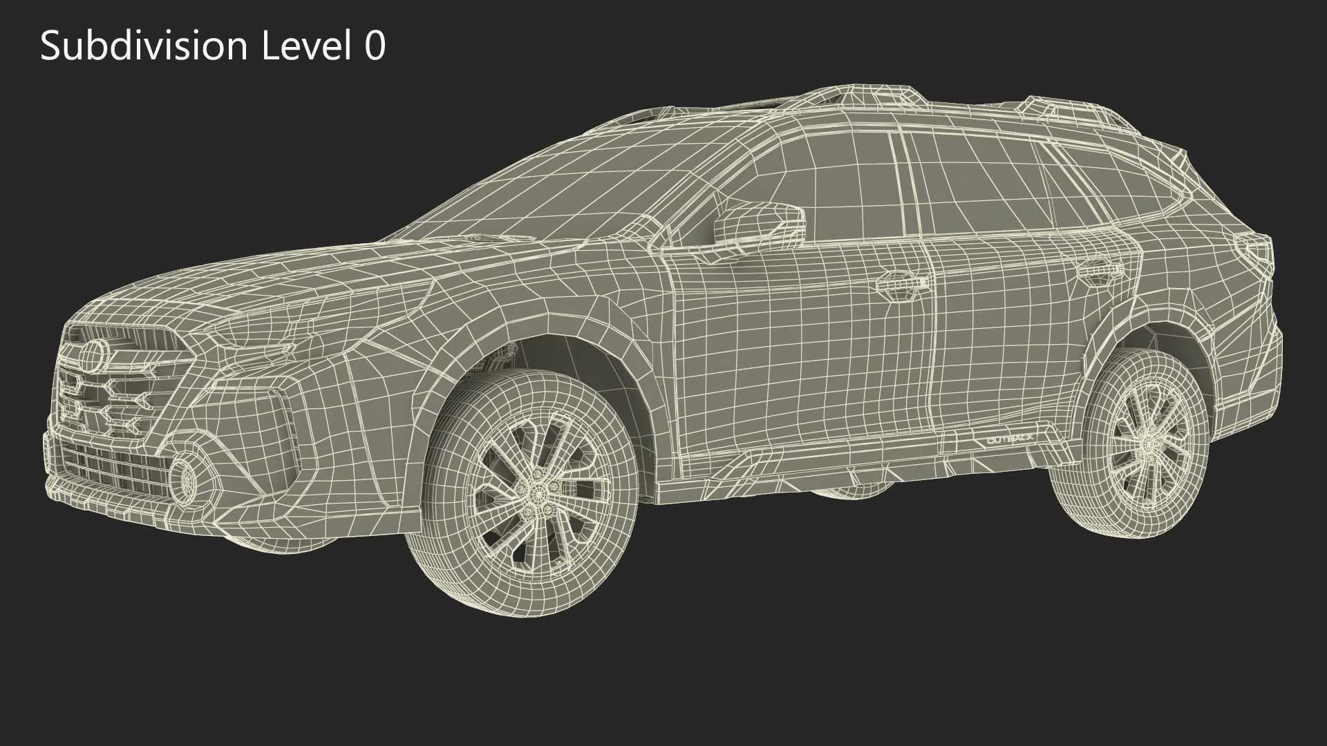 3D model Subaru Outback 2025 Blue Simplified