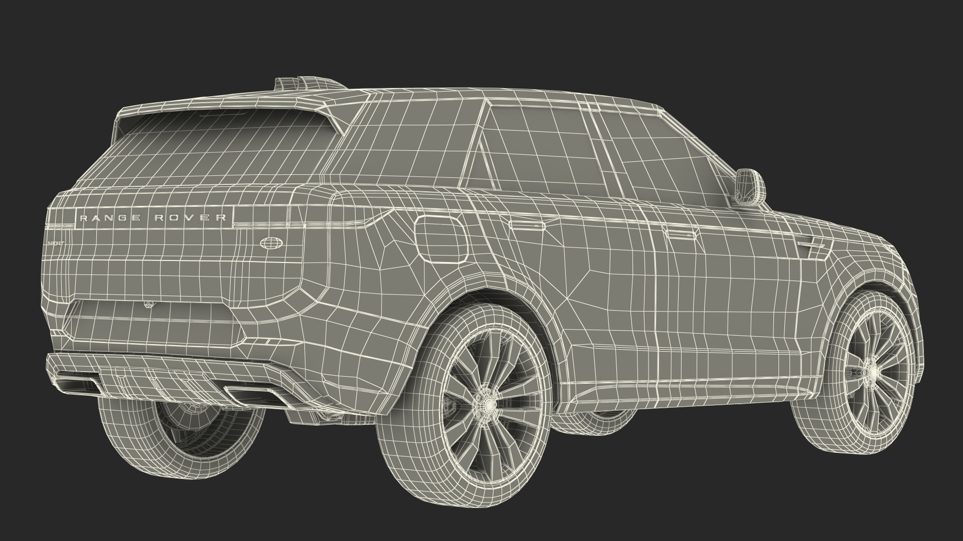 Range Rover Sport 2023 Red Rigged for Cinema 4D 3D