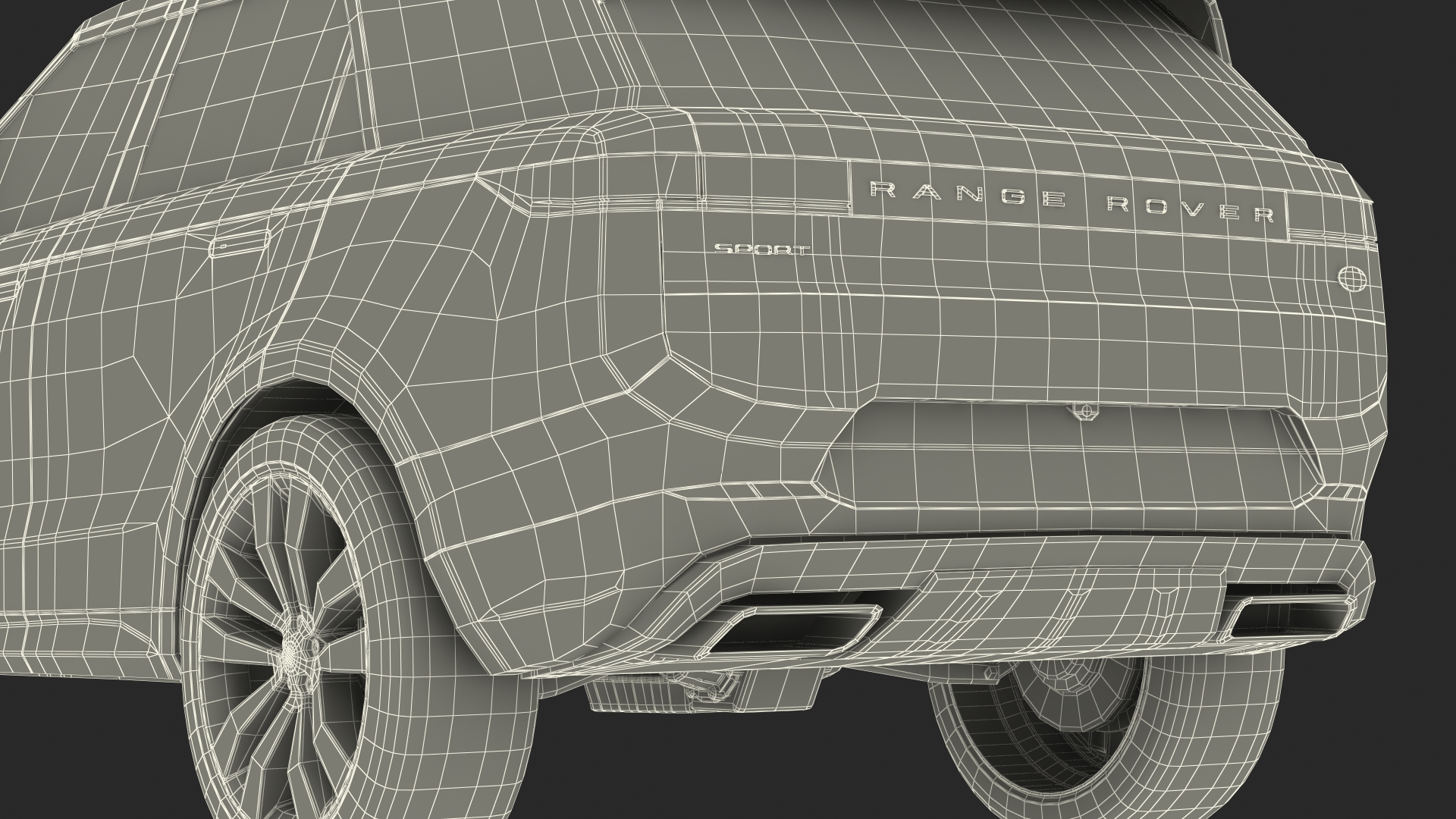 Range Rover Sport 2023 Red Rigged for Cinema 4D 3D