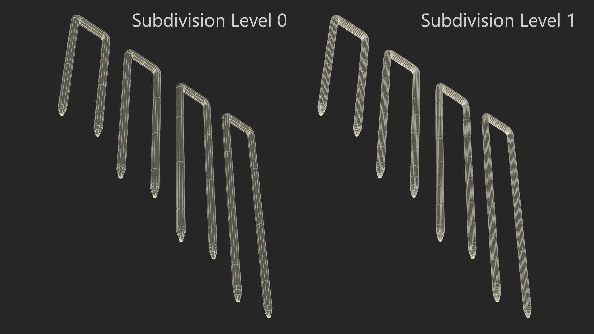 3D Pneumatic Nail Set model