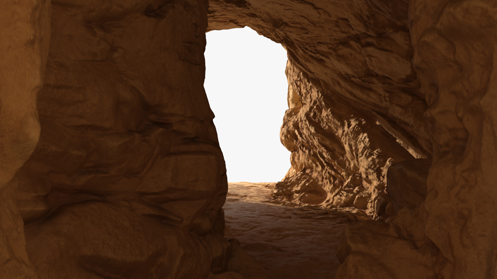 3D model Realistic Cave Sandy