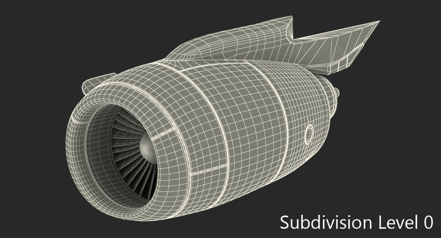 Boeing Turbofan Engine 3D