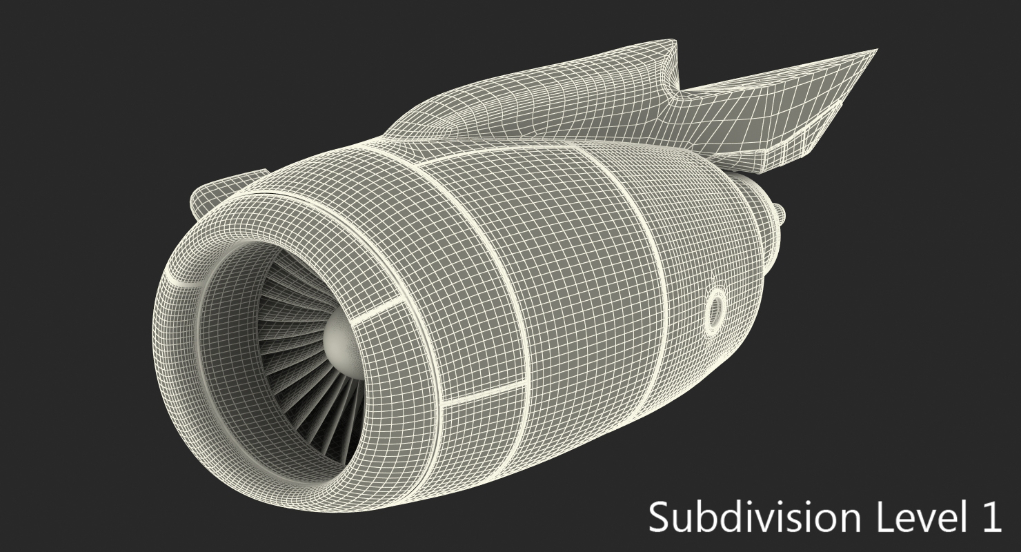 Boeing Turbofan Engine 3D