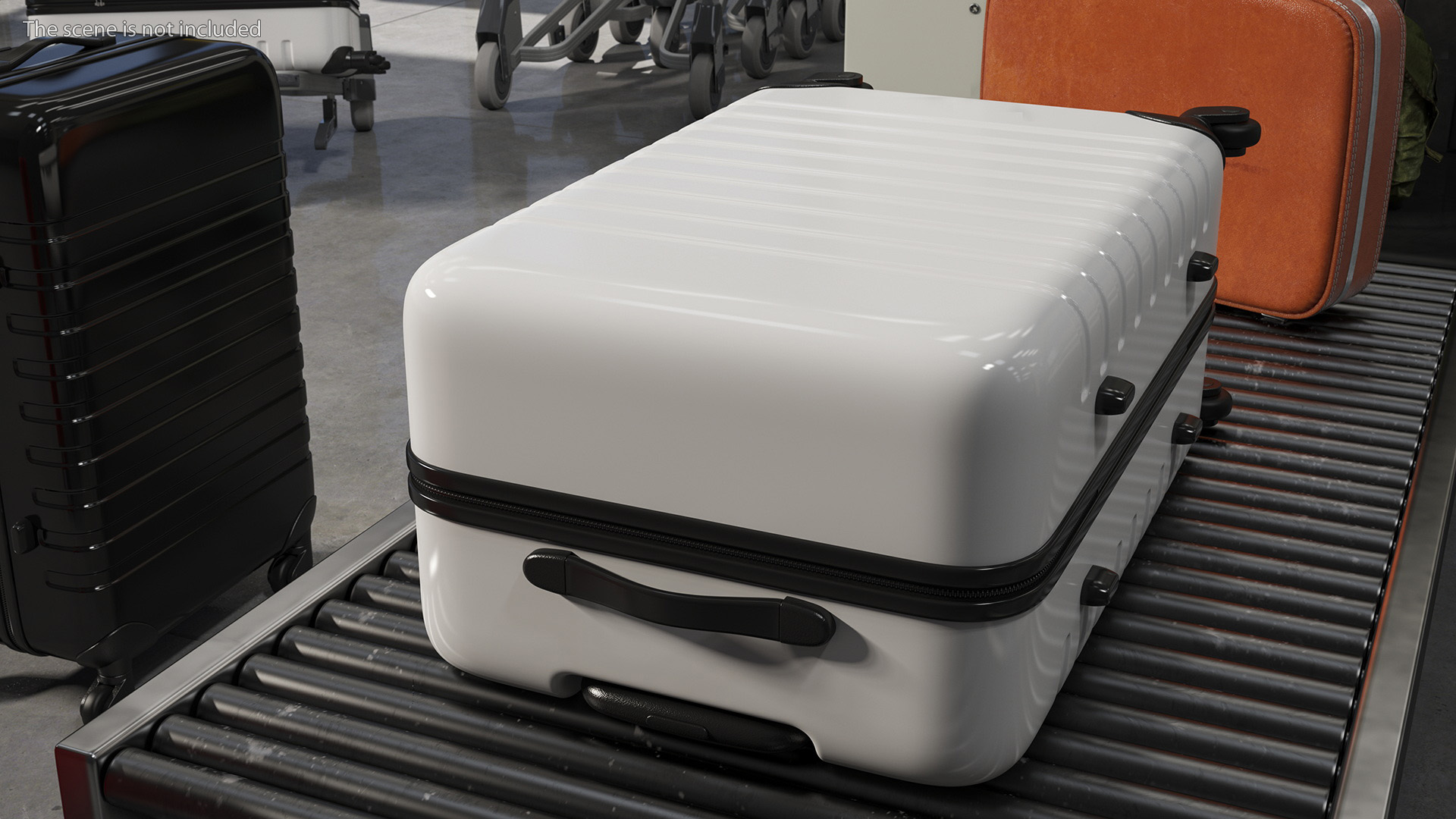 Hard Shell Rolling Suitcase 3D