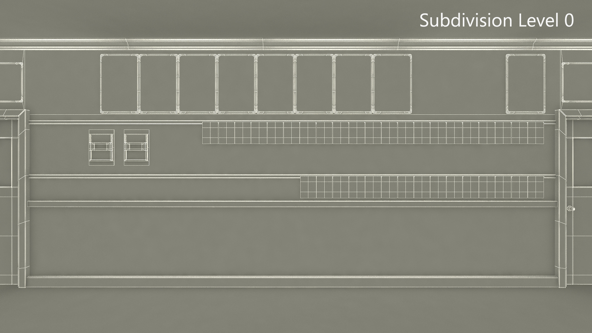 3D School Straight Hallway with Teenagers model