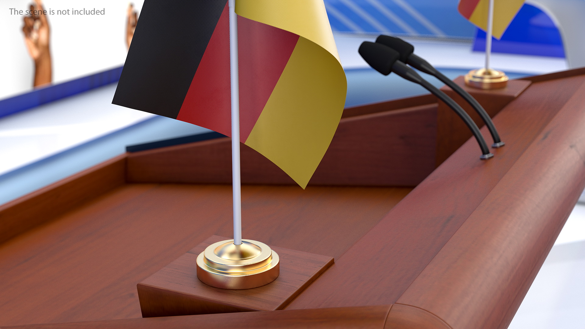 3D Table Flag Germany model