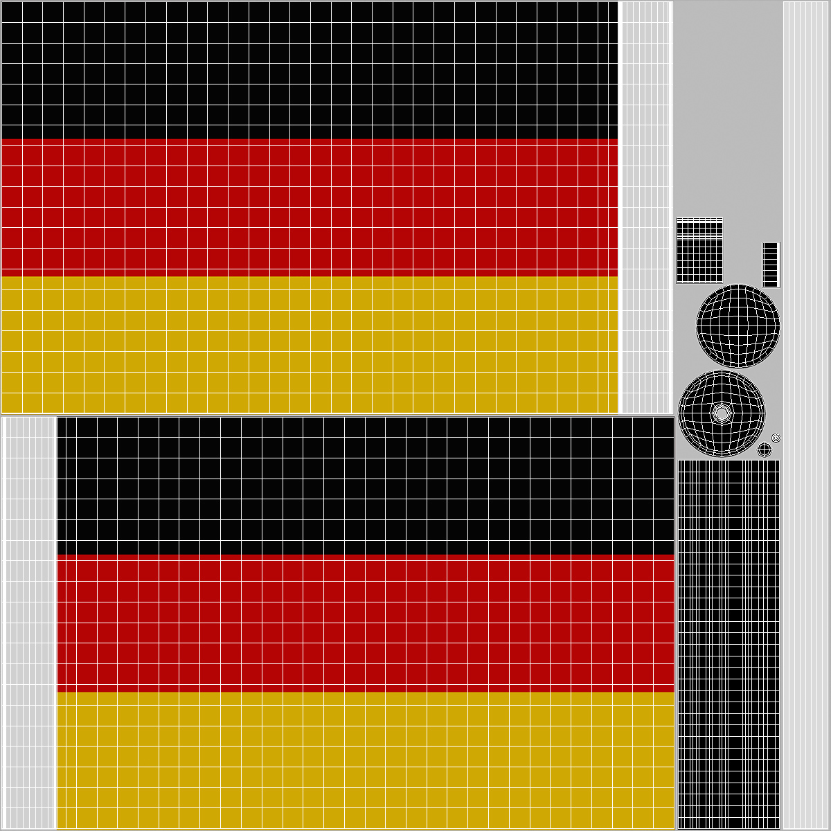 3D Table Flag Germany model