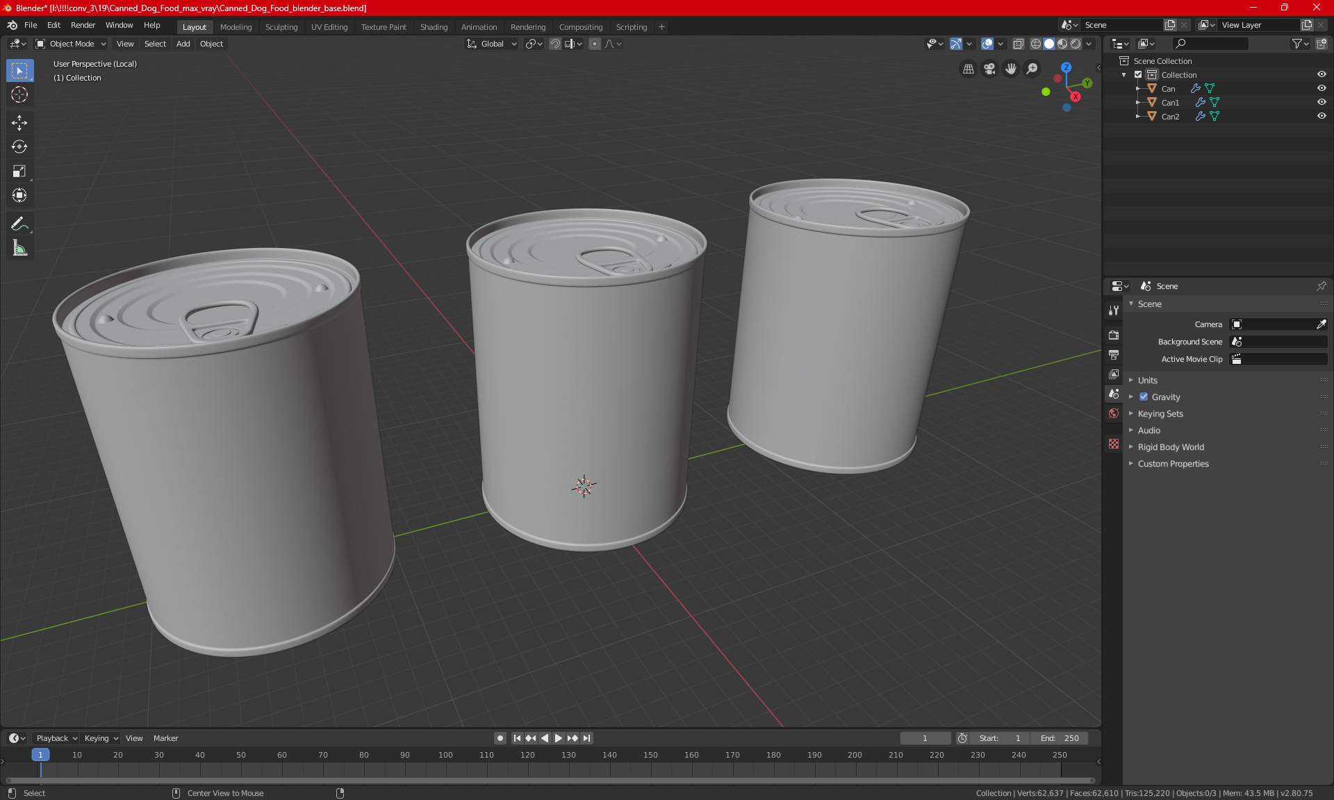 3D model Canned Dog Food