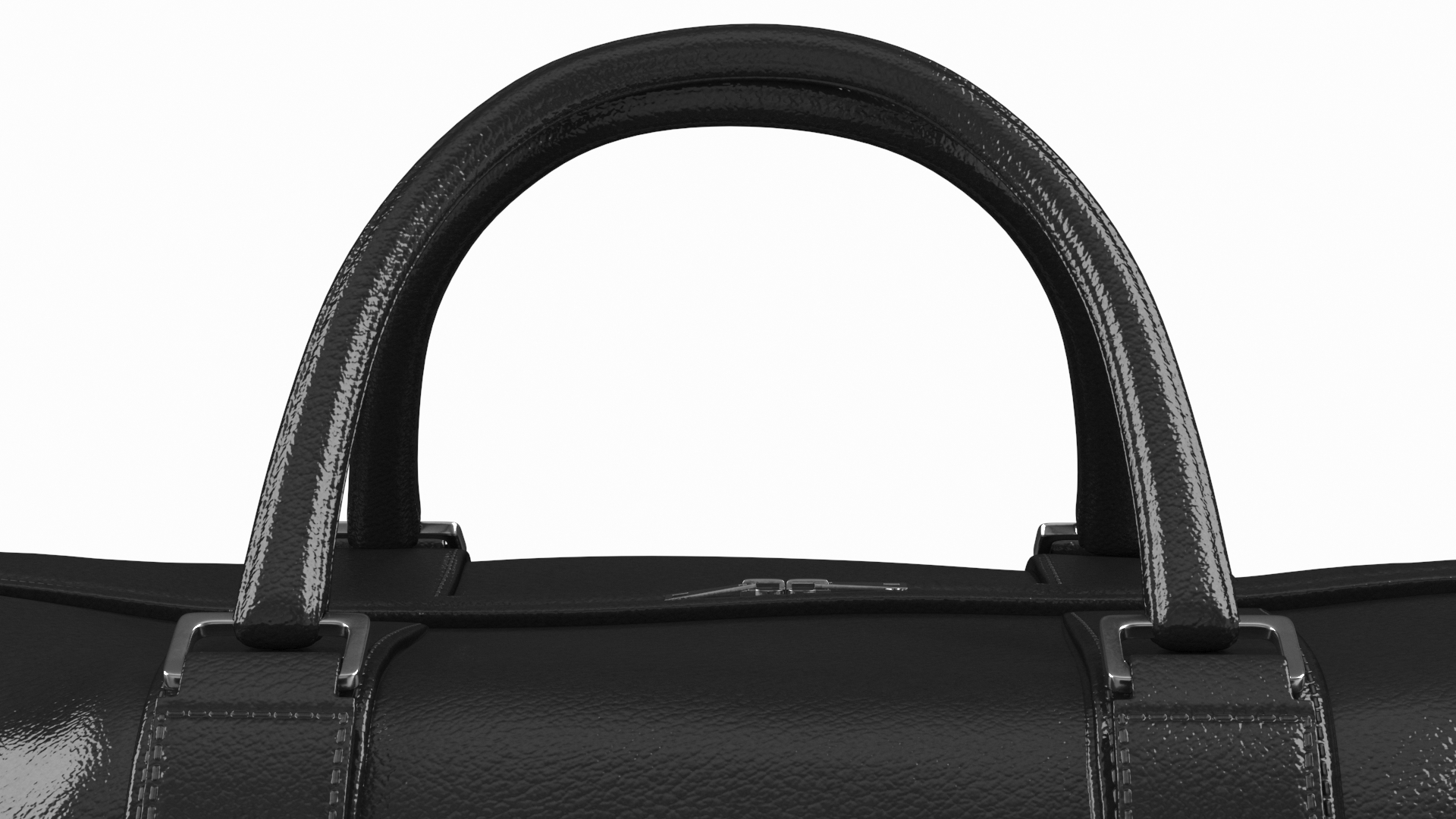 Leather Travel Bag Black 3D model