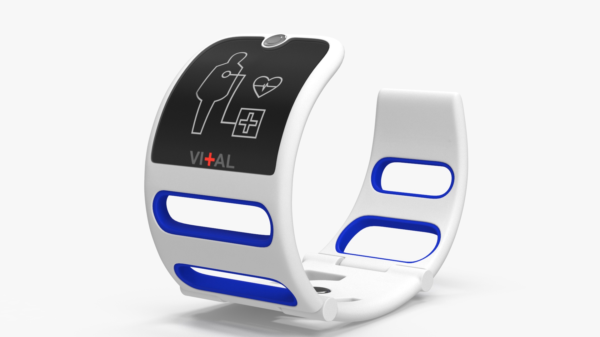 Health Monitoring Bracelet Vital Blue 3D