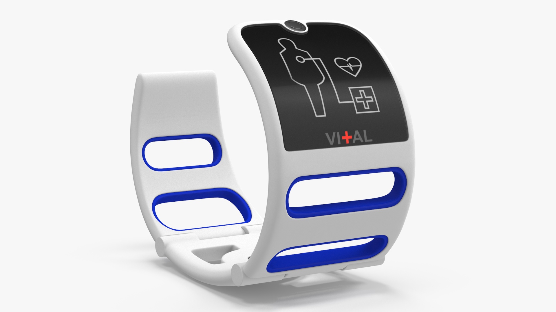 Health Monitoring Bracelet Vital Blue 3D