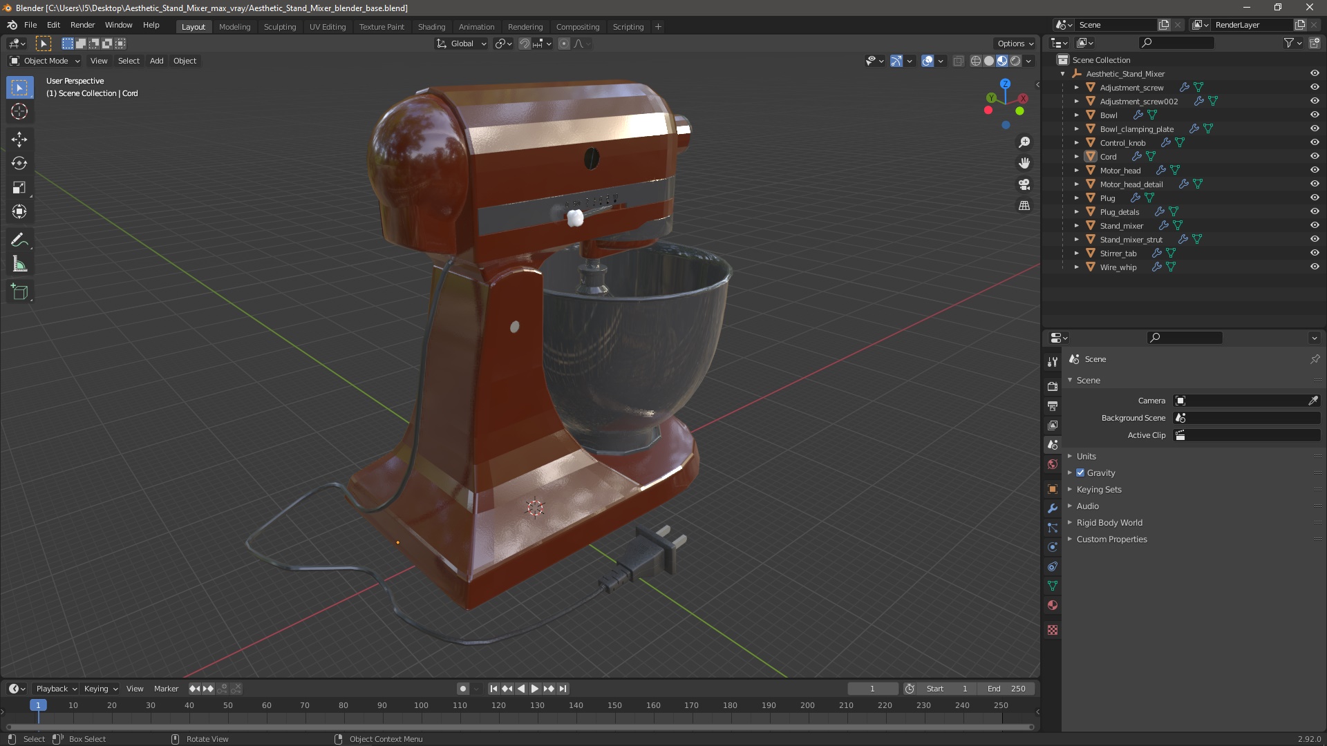 3D Aesthetic Stand Mixer