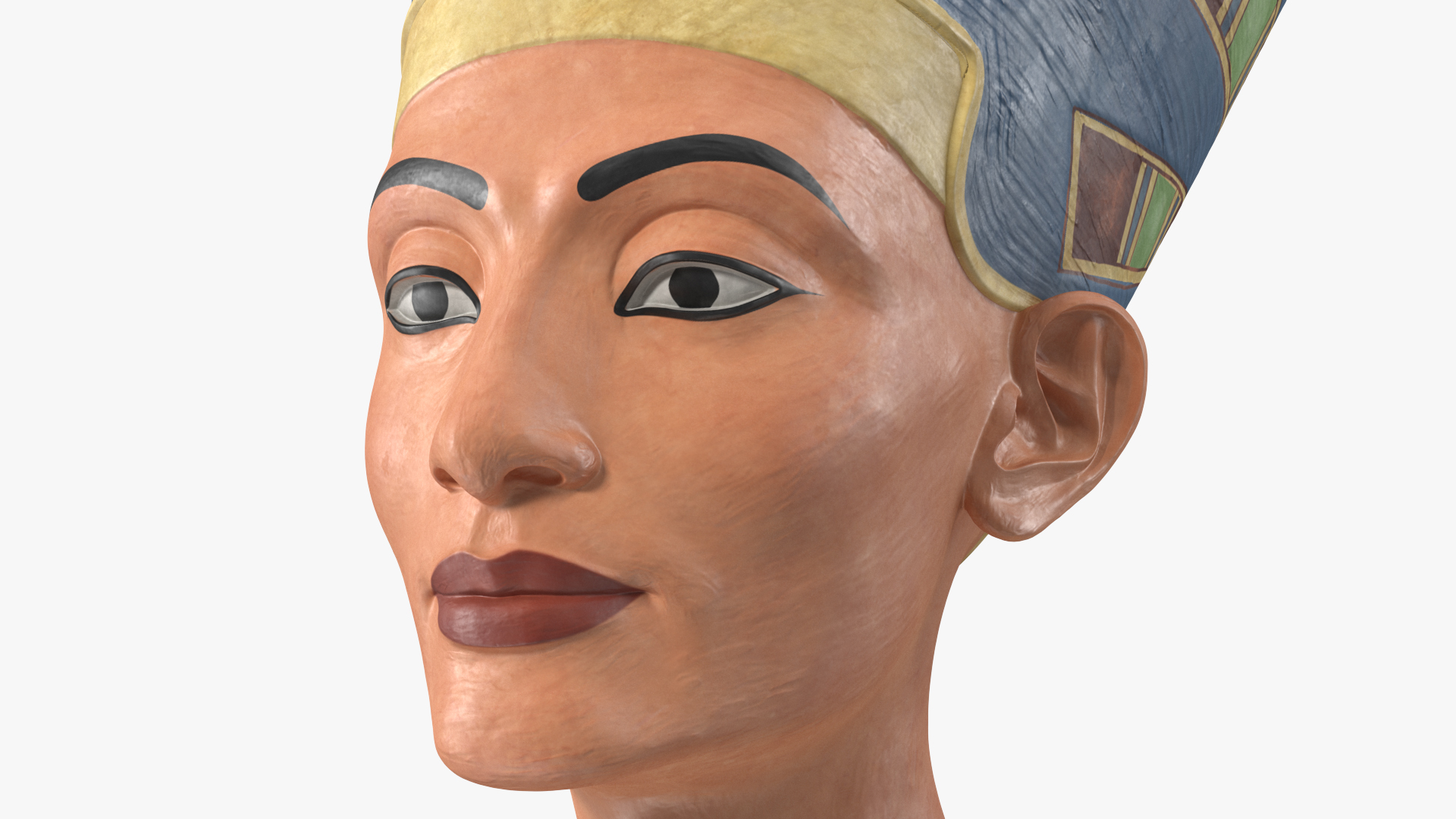 Iconic Bust of Nefertiti Museum Replica 3D model