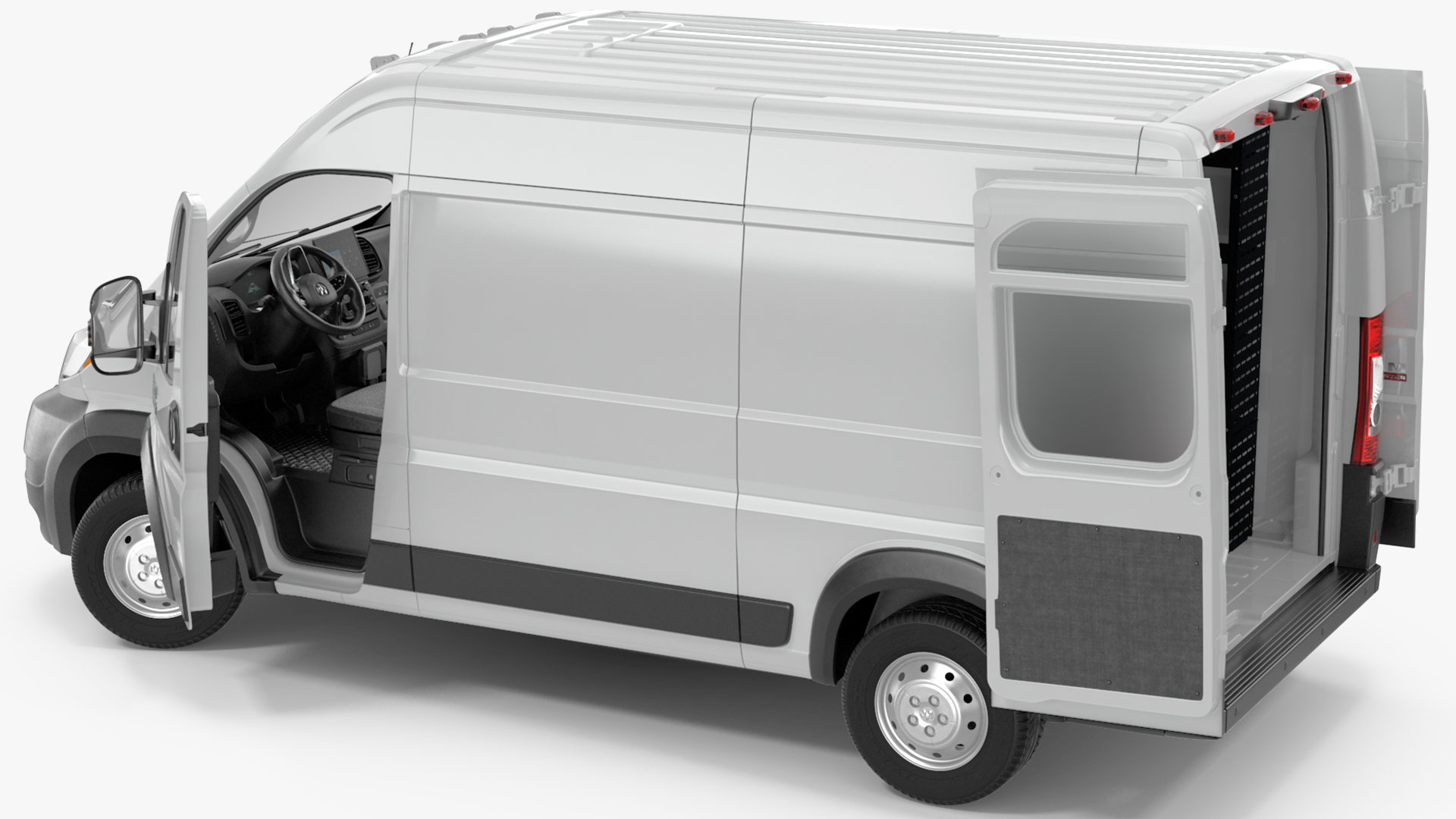 2022 RAM Promaster 136 Rigged 3D model