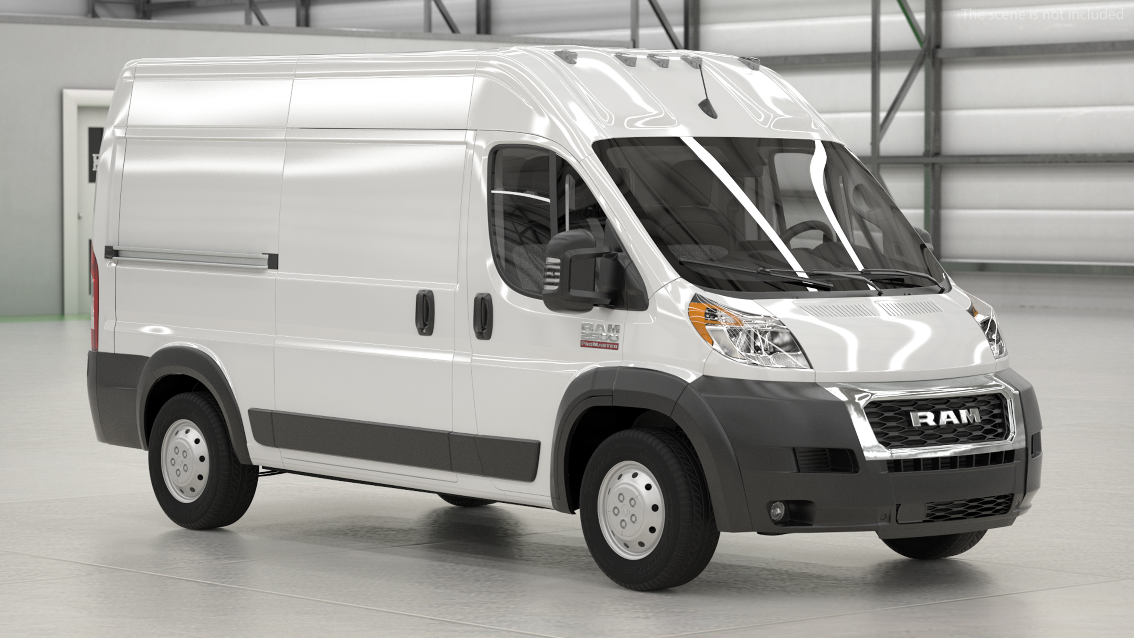 2022 RAM Promaster 136 Rigged 3D model