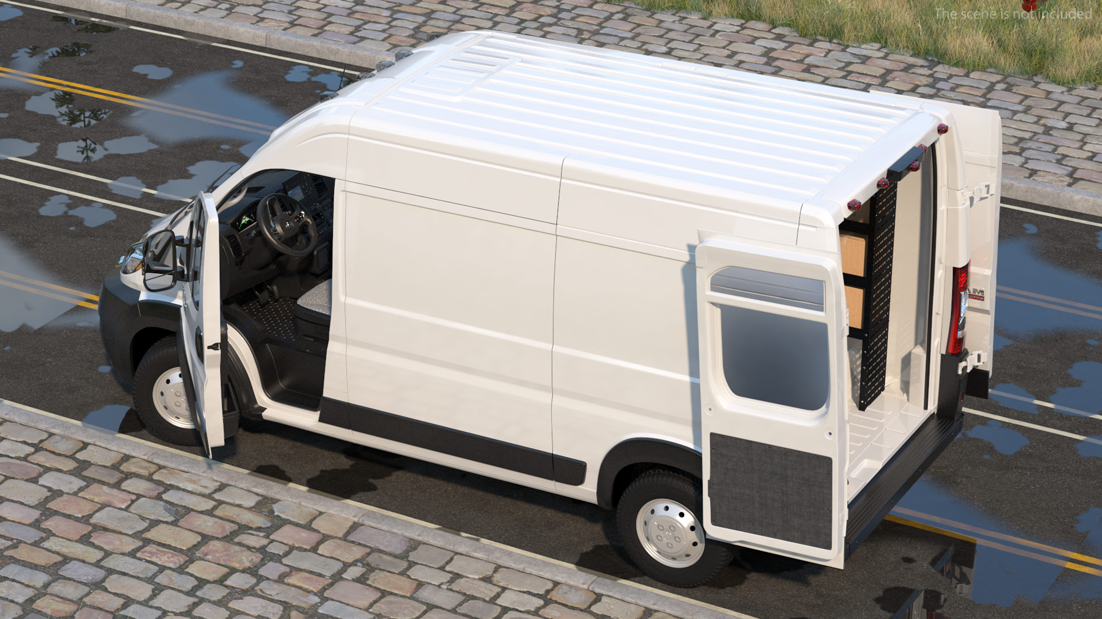 2022 RAM Promaster 136 Rigged 3D model