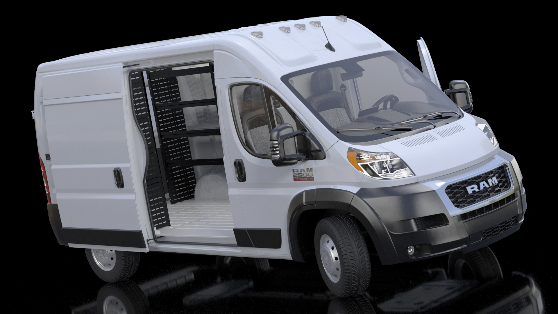 2022 RAM Promaster 136 Rigged 3D model