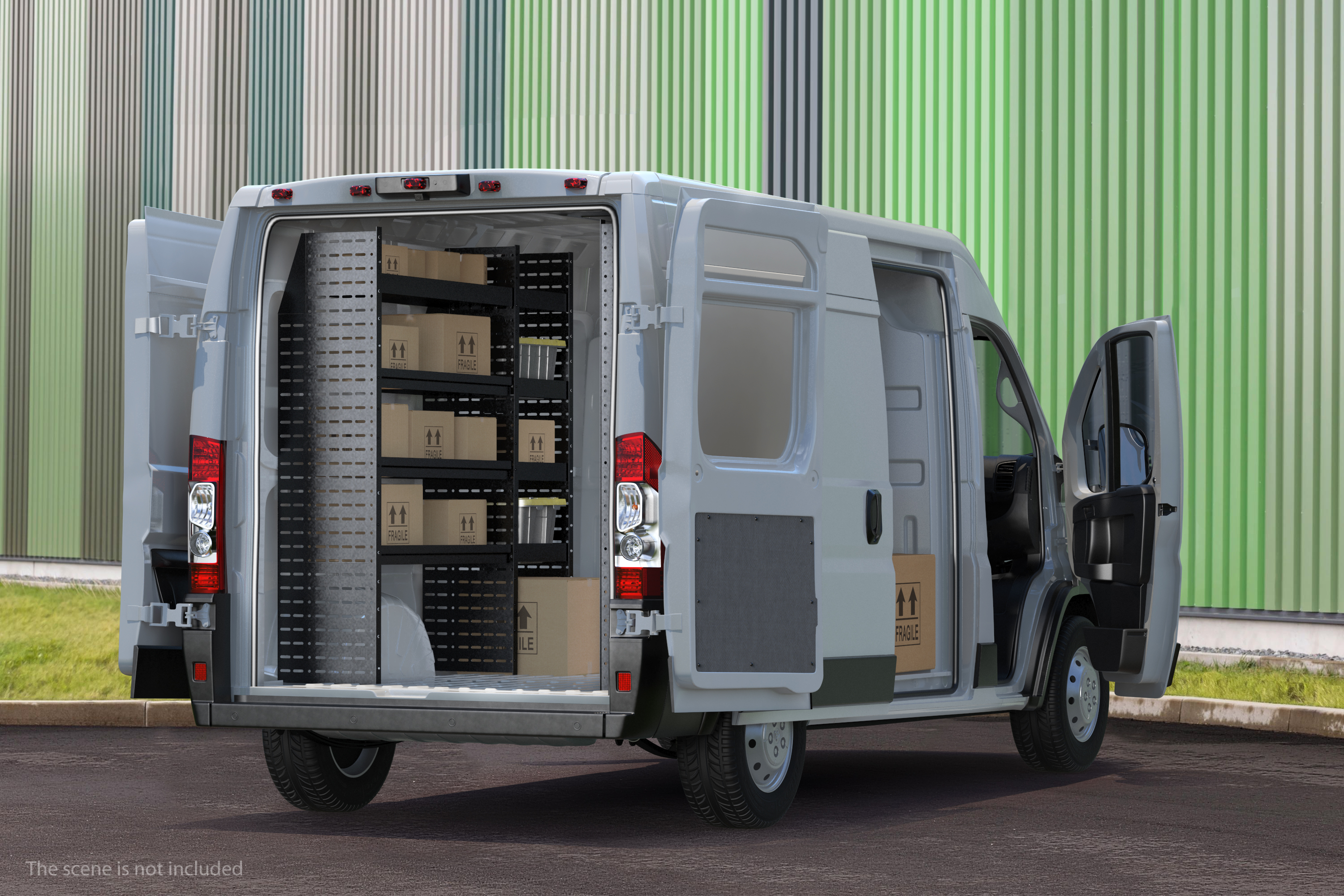 2022 RAM Promaster 136 Rigged 3D model