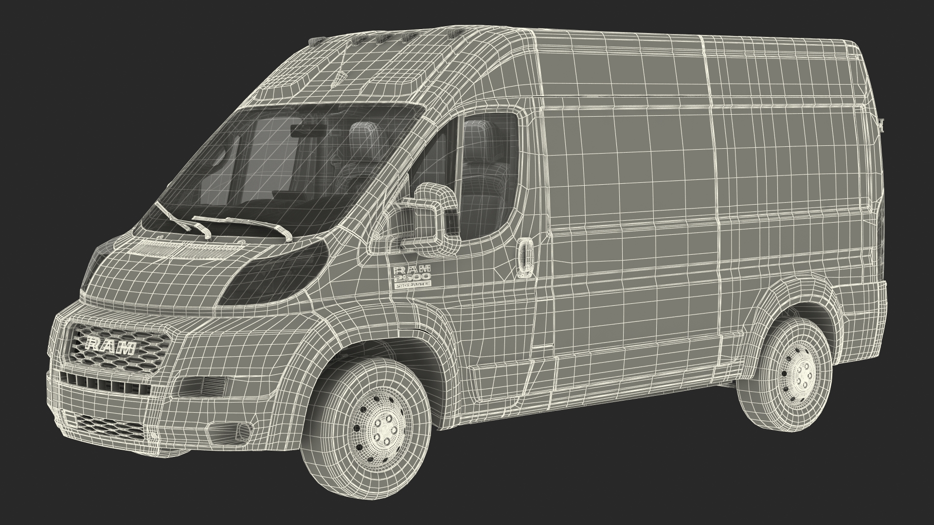 2022 RAM Promaster 136 Rigged 3D model