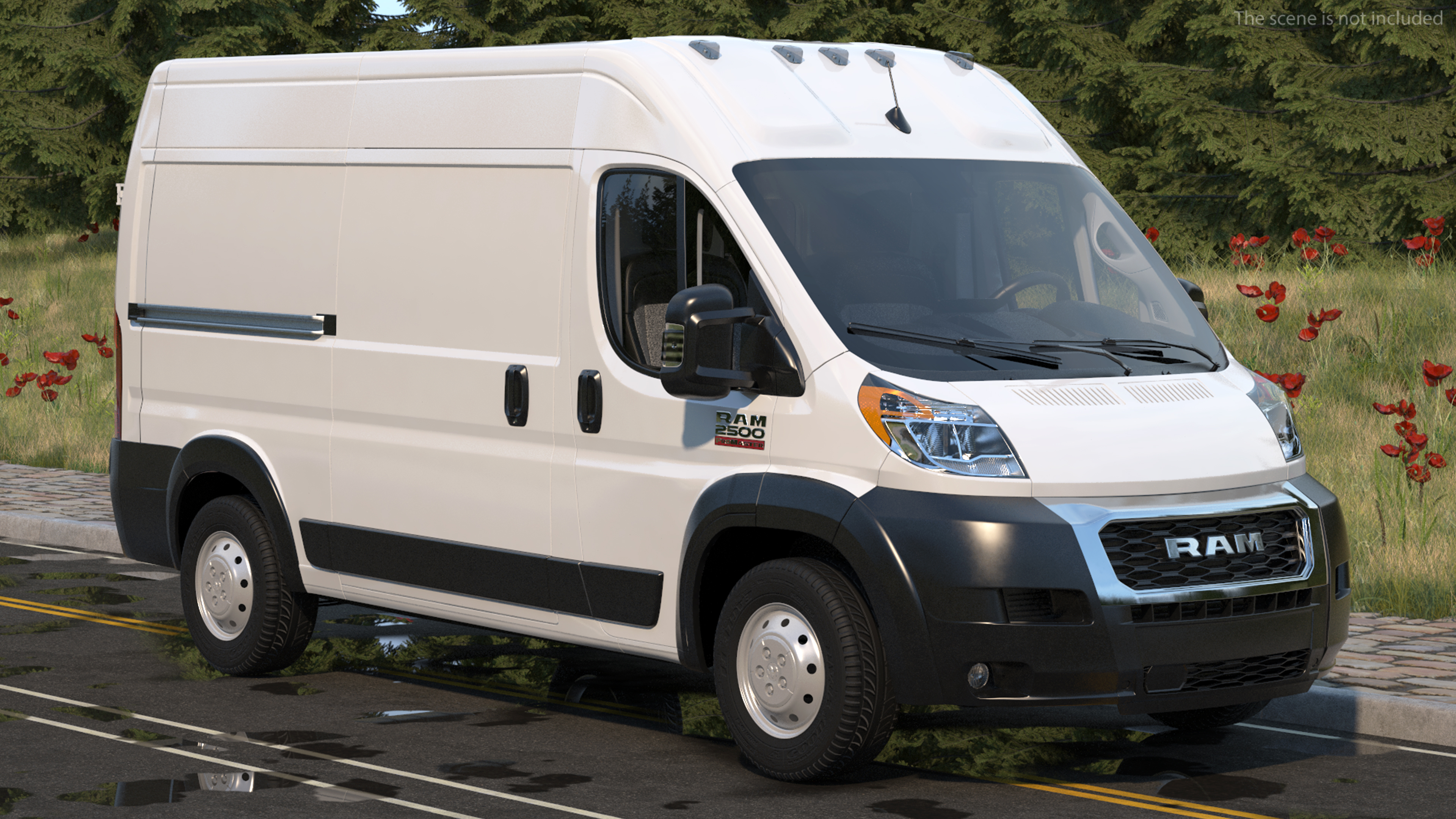 2022 RAM Promaster 136 Rigged 3D model