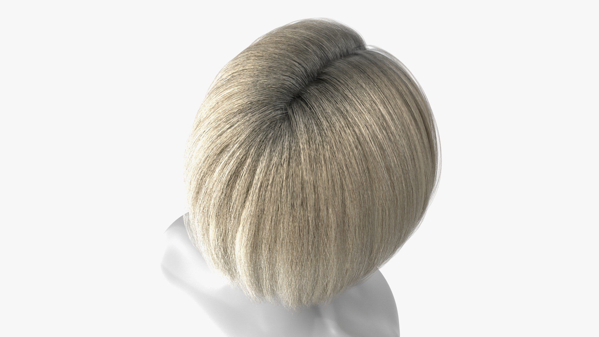 3D Wig Bob Hairstyle Blond model