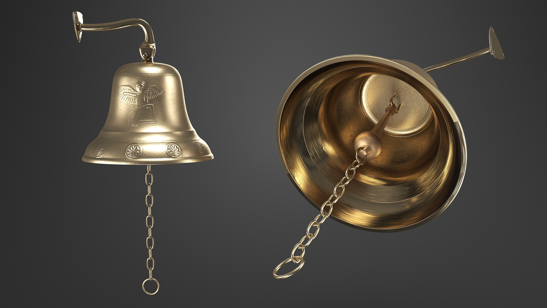 Altar Bell Angel with Wall Fitting 3D model