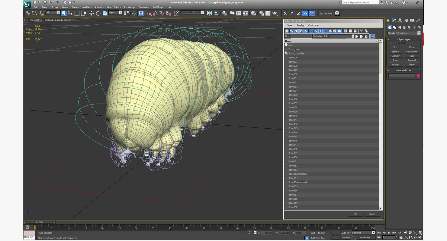 3D Caterpillar Rigged model