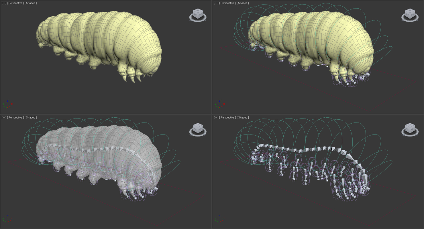 3D Caterpillar Rigged model