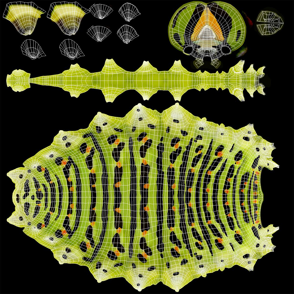 3D Caterpillar Rigged model