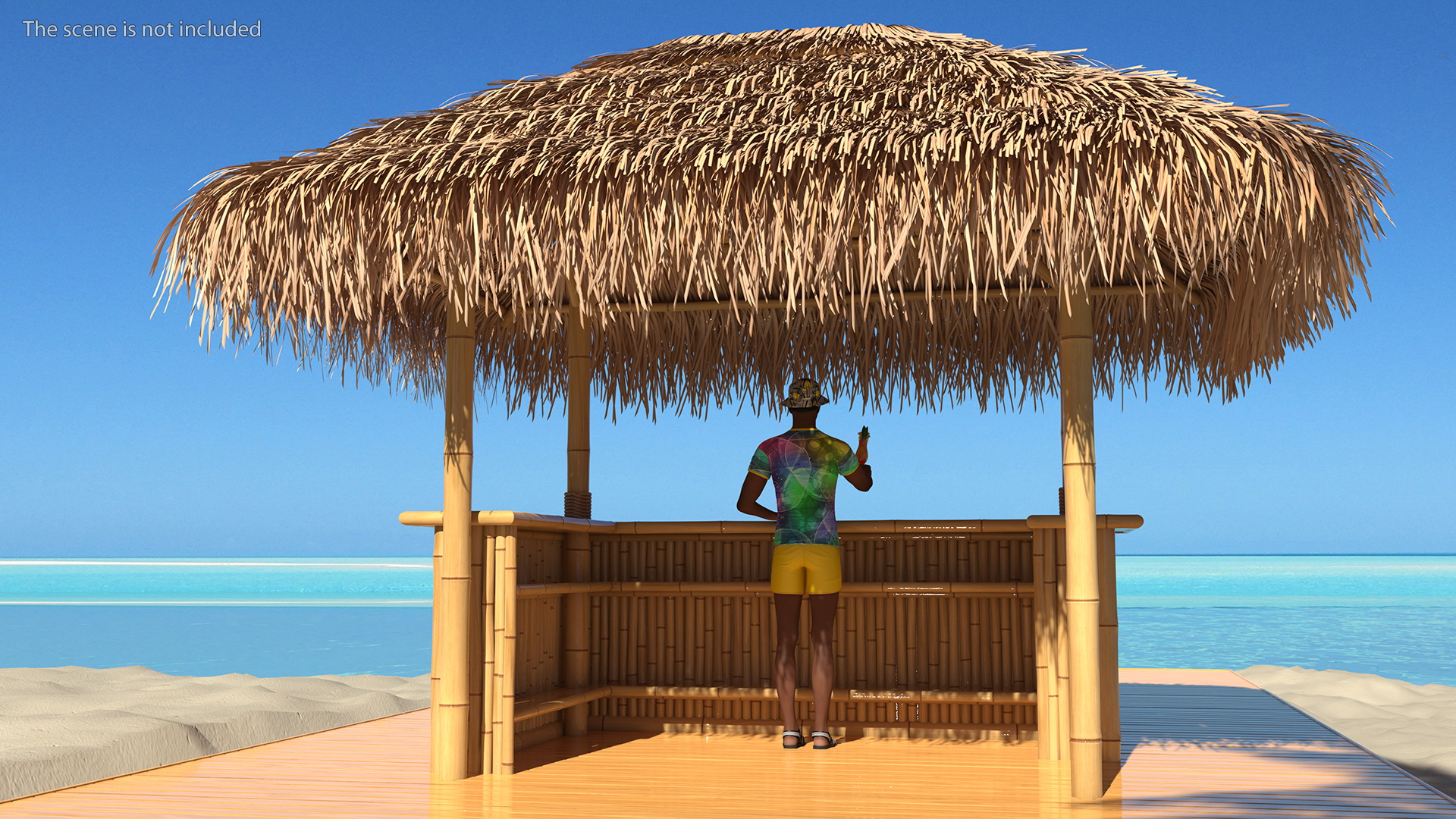 3D Barman at Tiki Bar model