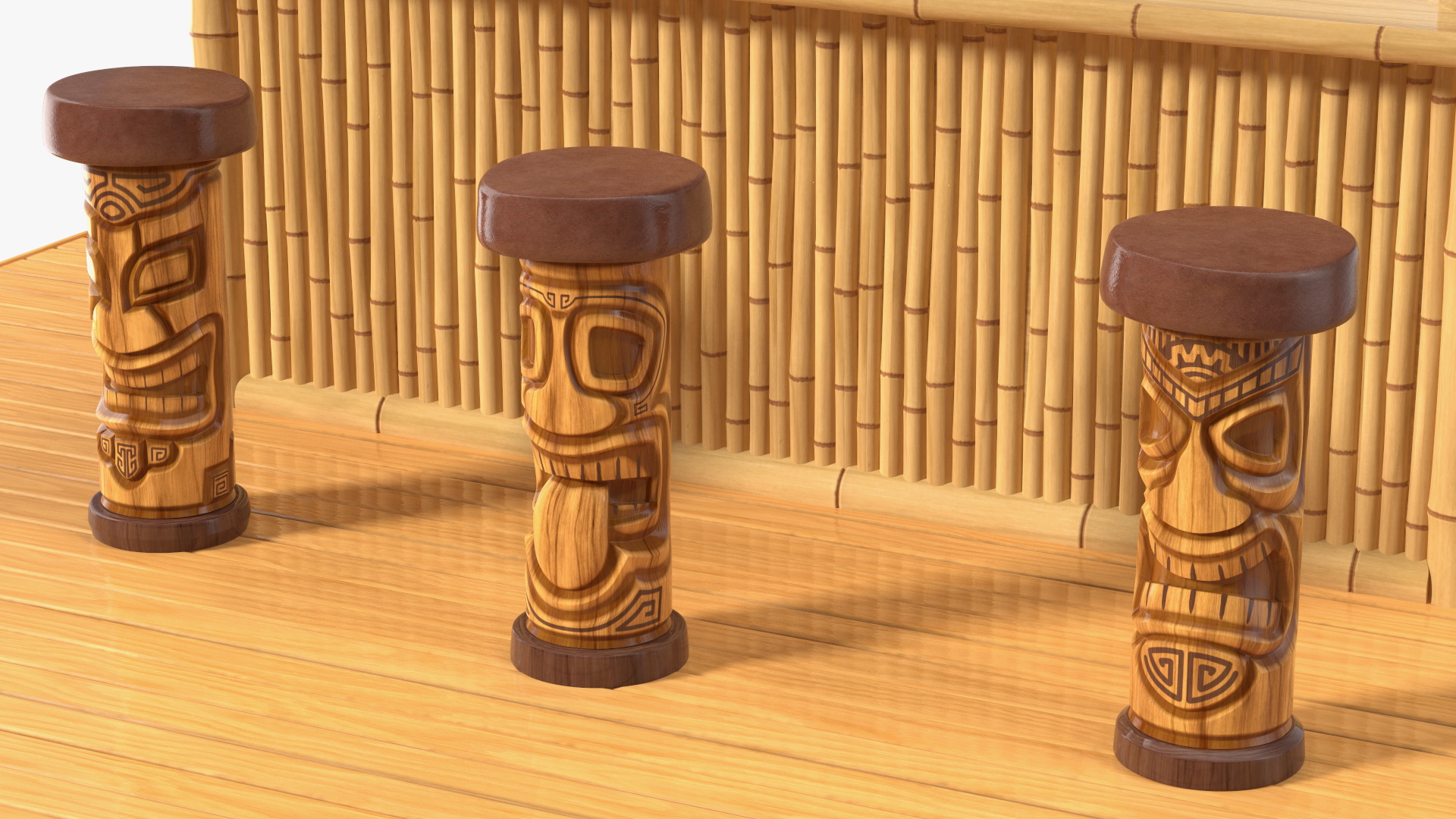 3D Barman at Tiki Bar model