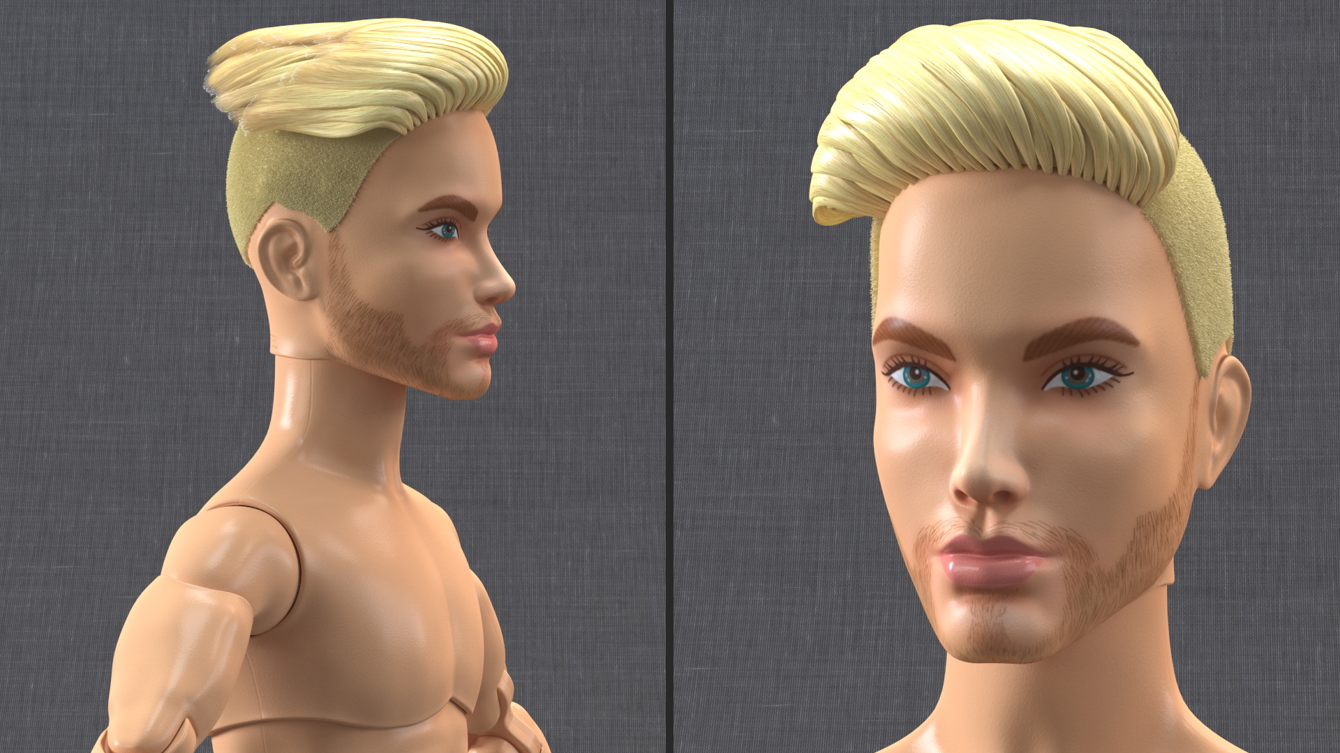 Barbie Ken GTD90 Rigged Fur 3D