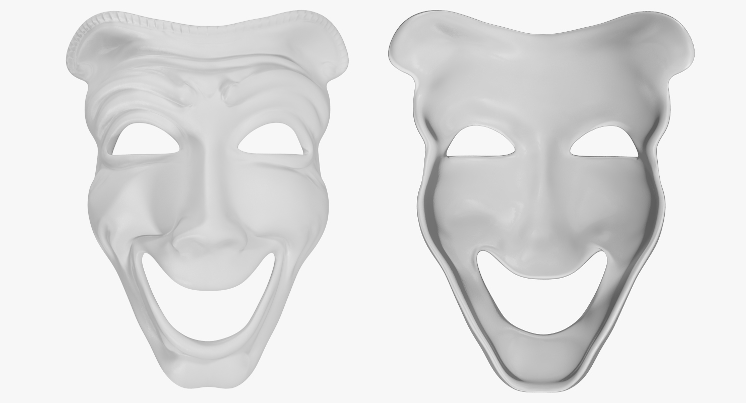 Comedy Theatre Mask 3D model