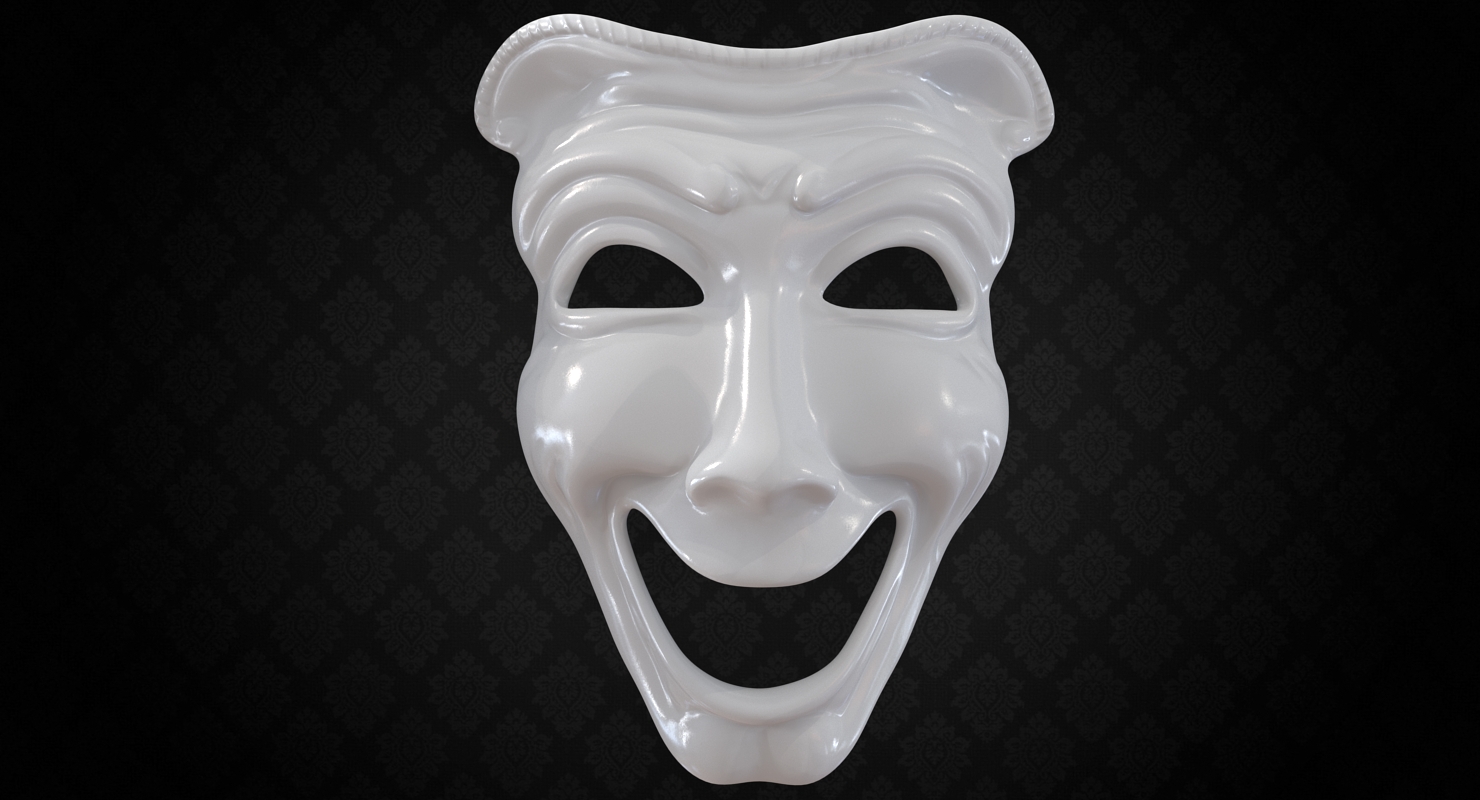 Comedy Theatre Mask 3D model