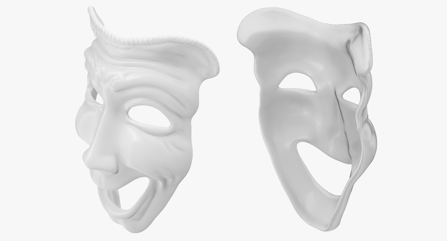 Comedy Theatre Mask 3D model