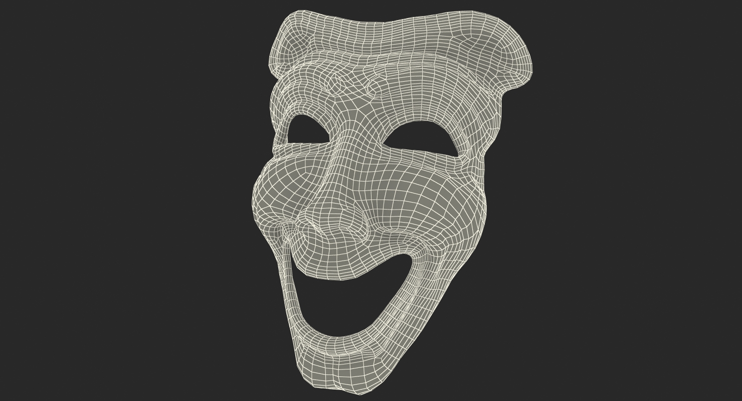 Comedy Theatre Mask 3D model