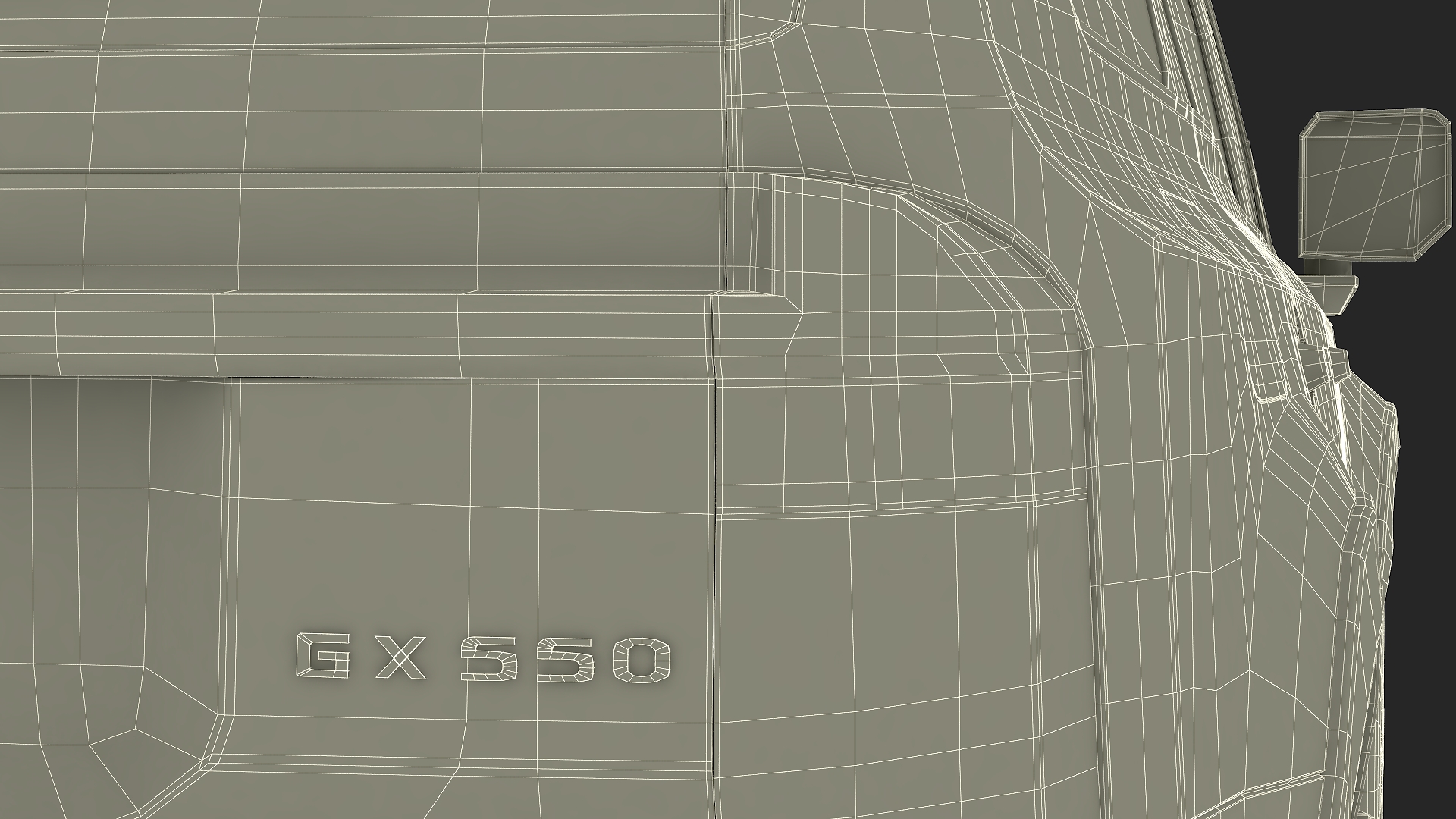 Lexus GX 550 SUV Eminent White Pearl Rigged for Cinema 4D 3D