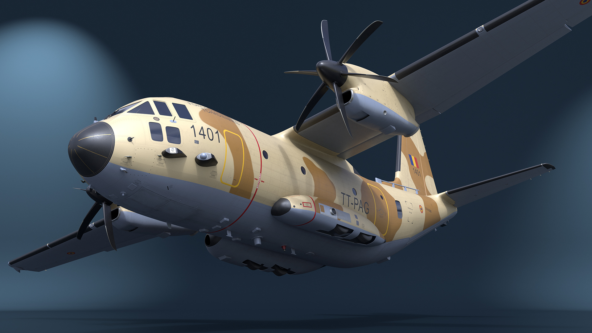 Aircraft C-27J Spartan Morocco Flight 3D