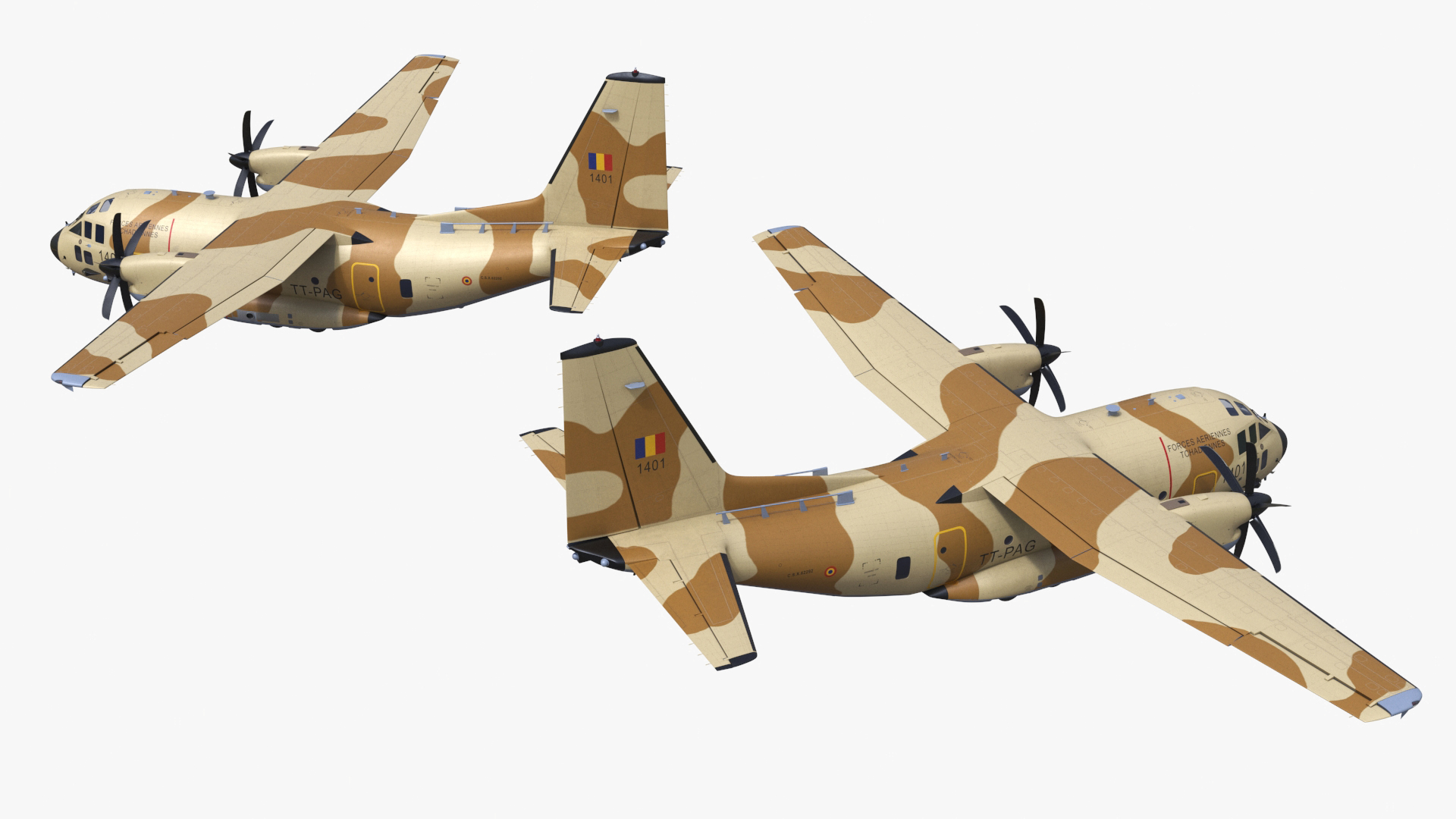 Aircraft C-27J Spartan Morocco Flight 3D