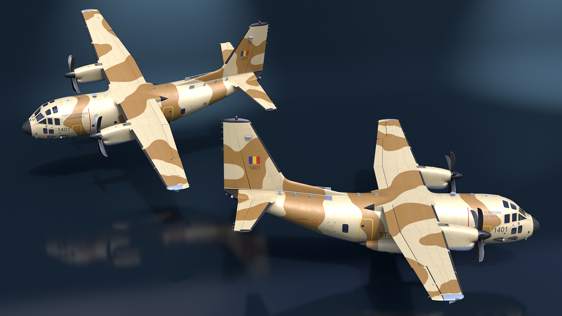 Aircraft C-27J Spartan Morocco Flight 3D