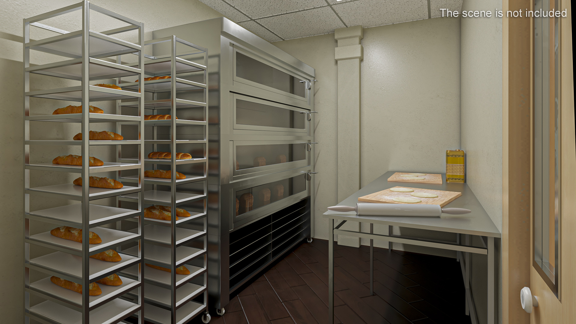 3D Bread Baking Oven with Racks model