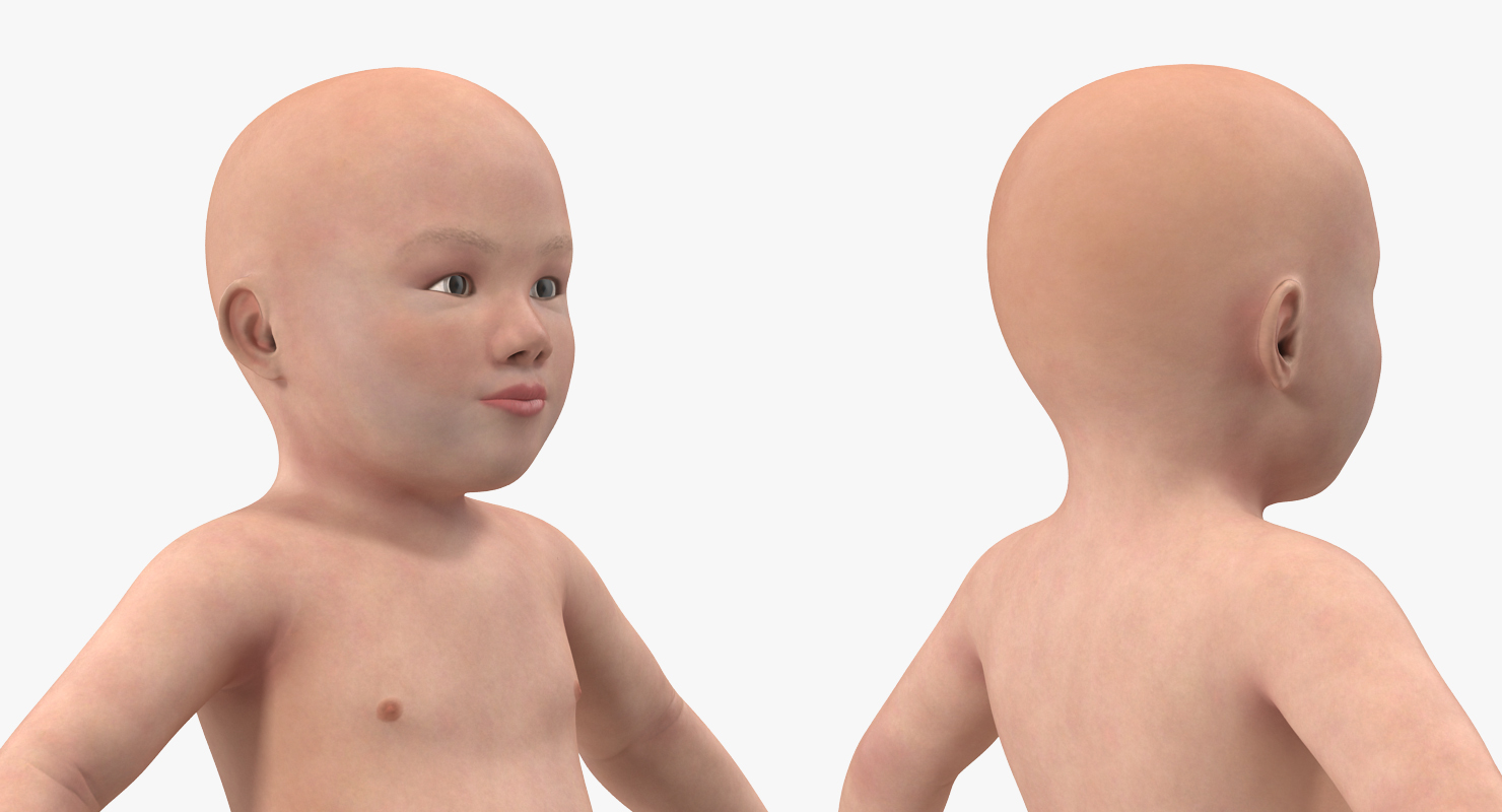 Asian Baby Rigged 3D