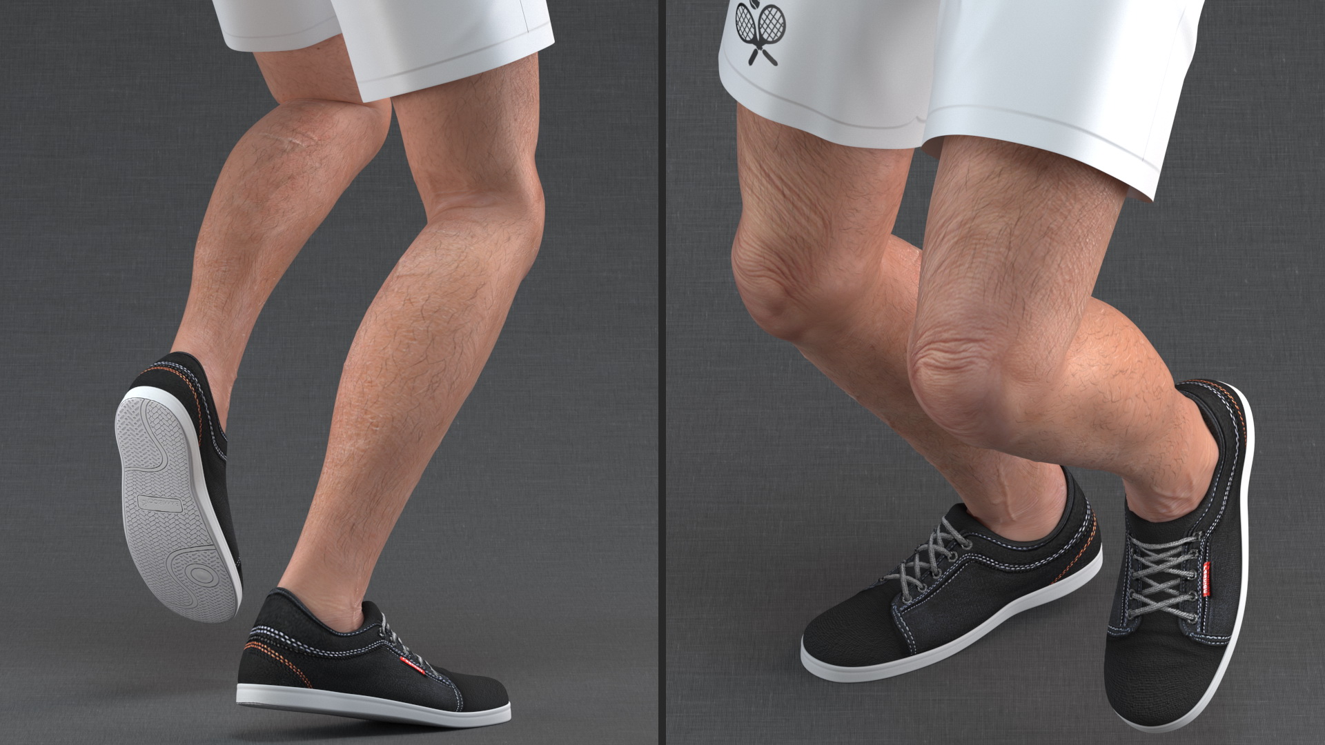 Elderly Man Sport Wear Rigged 3D model