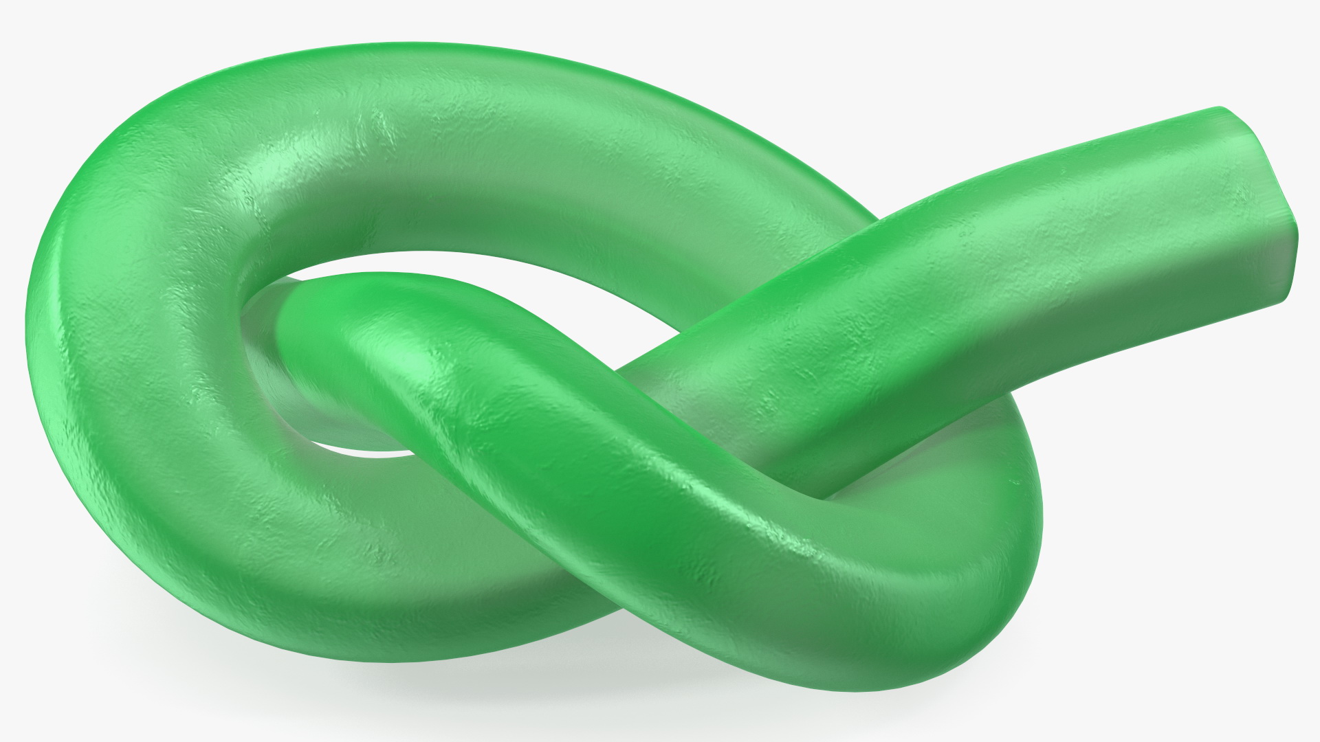 3D Green Licorice Rope Candy Tied in Knot model