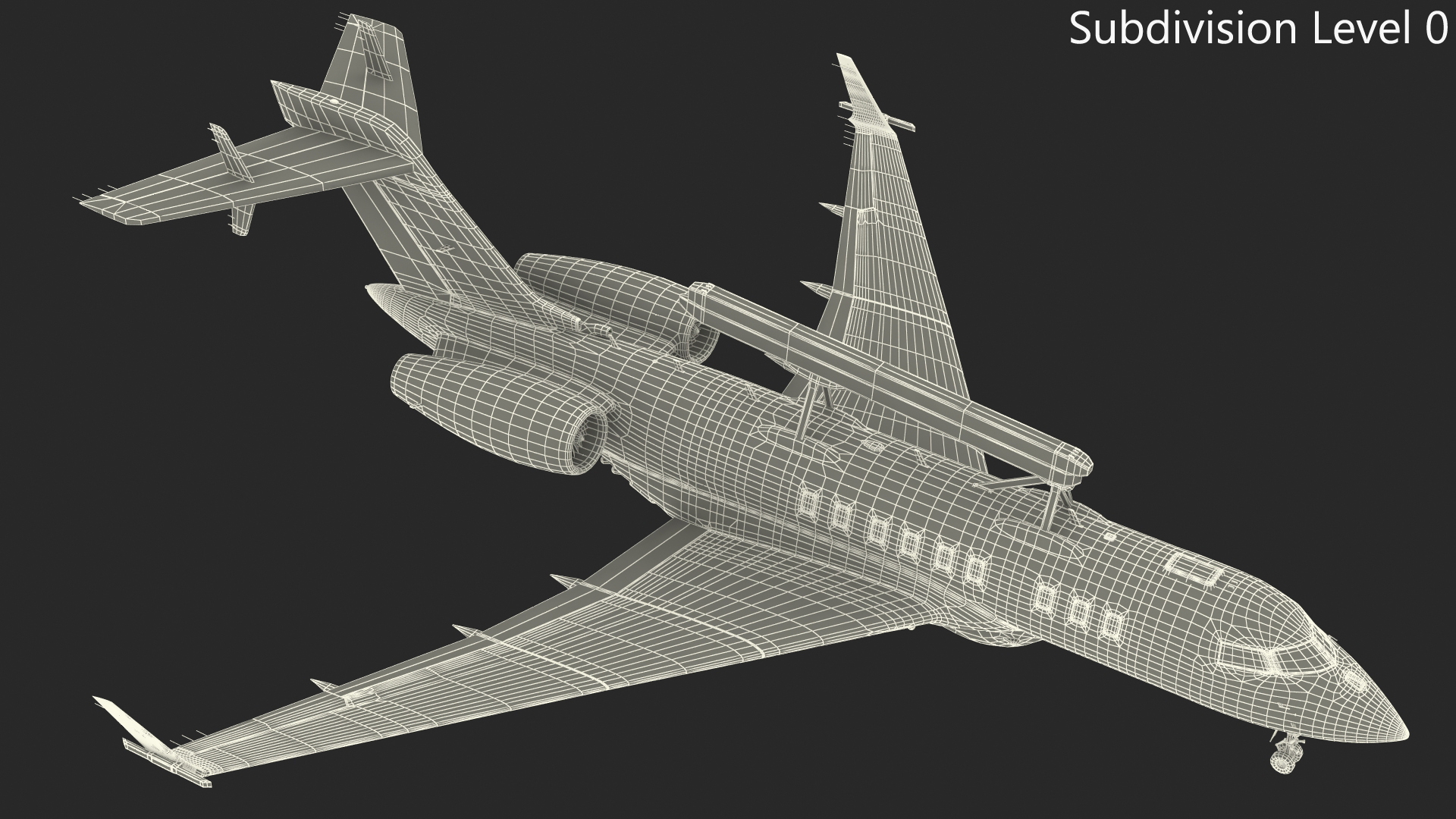 Multi Role AEW&C Aircraft Rigged 3D