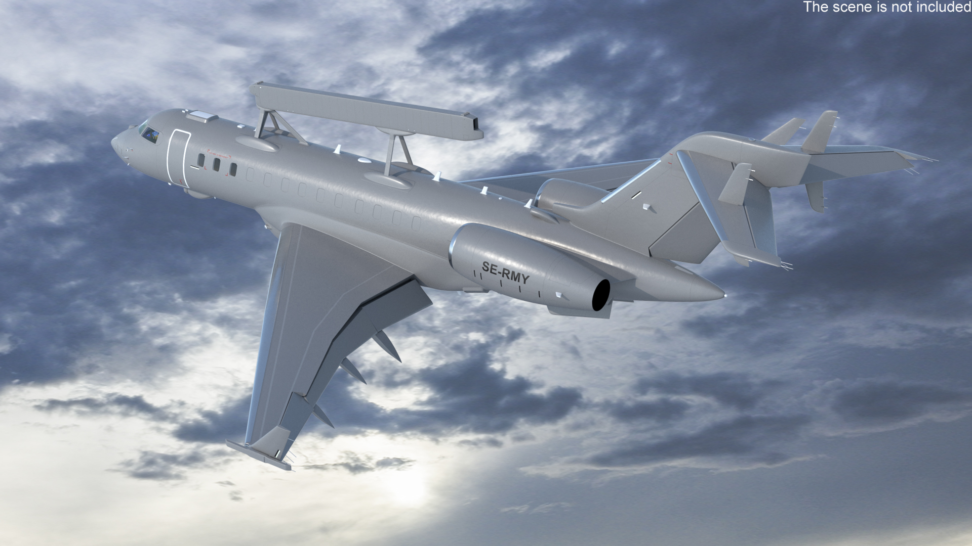 Multi Role AEW&C Aircraft Rigged 3D