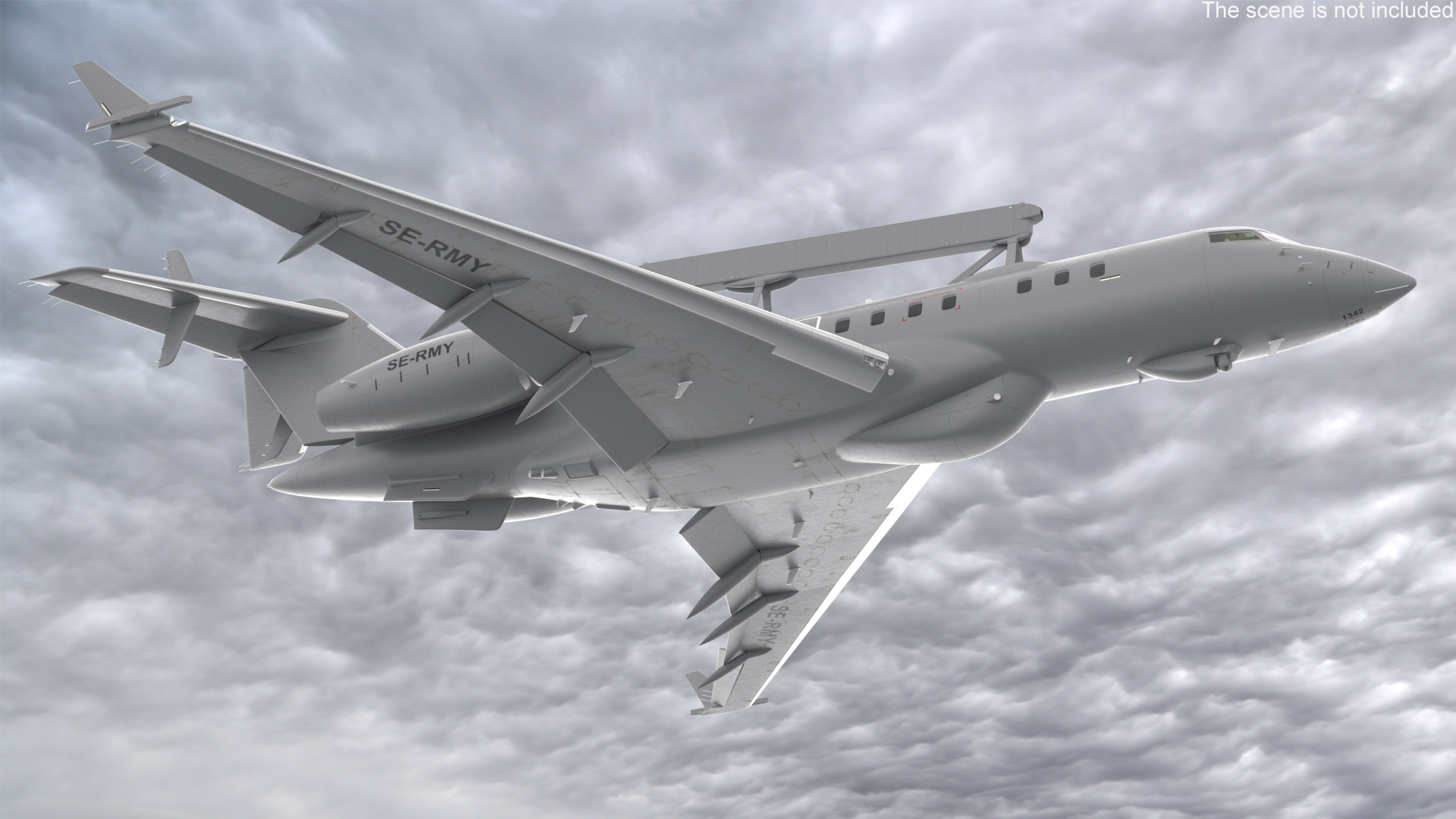 Multi Role AEW&C Aircraft Rigged 3D